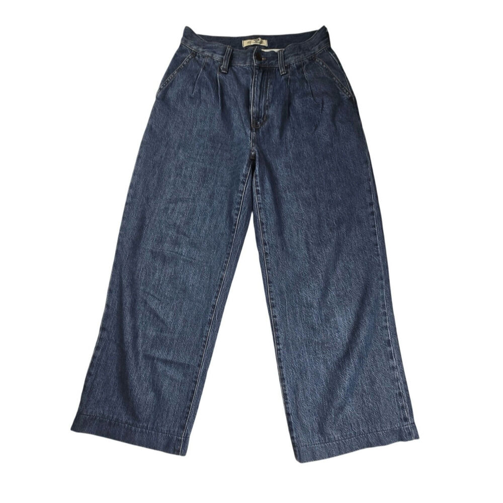 Madewell Jeans Womens 25 (26x25) Baggy Straight Jeans Light Wash Denim High Rise